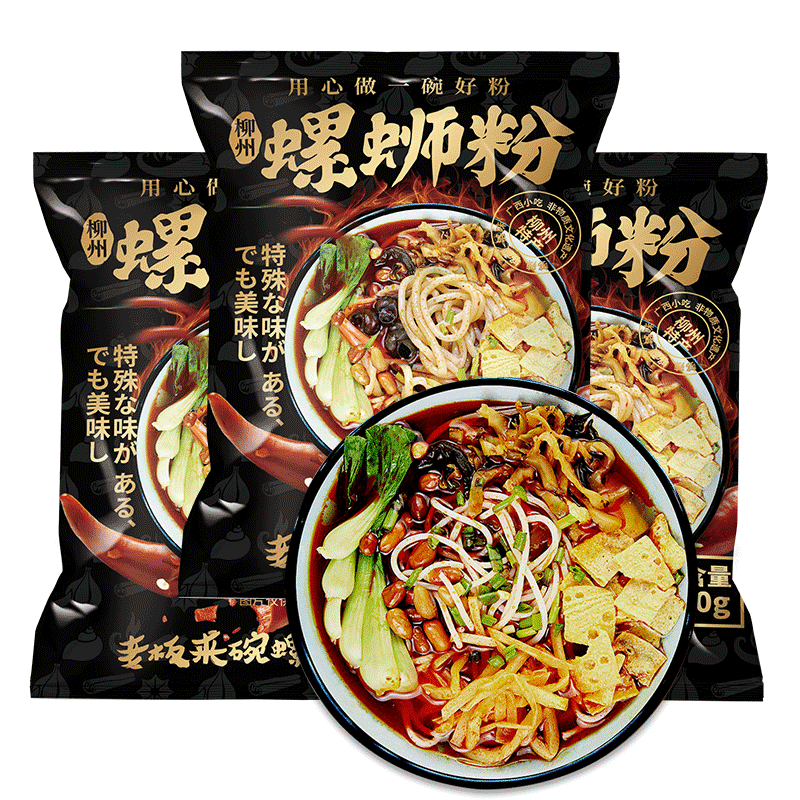 3袋【食人谷】正宗广西柳州螺蛳粉300g