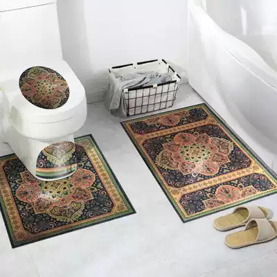 Creative toilet stickers Decorative self-adhesive edge waterproof stickers Toilet mat stickers u-shaped anti-slip stickers Powder room floor stickers