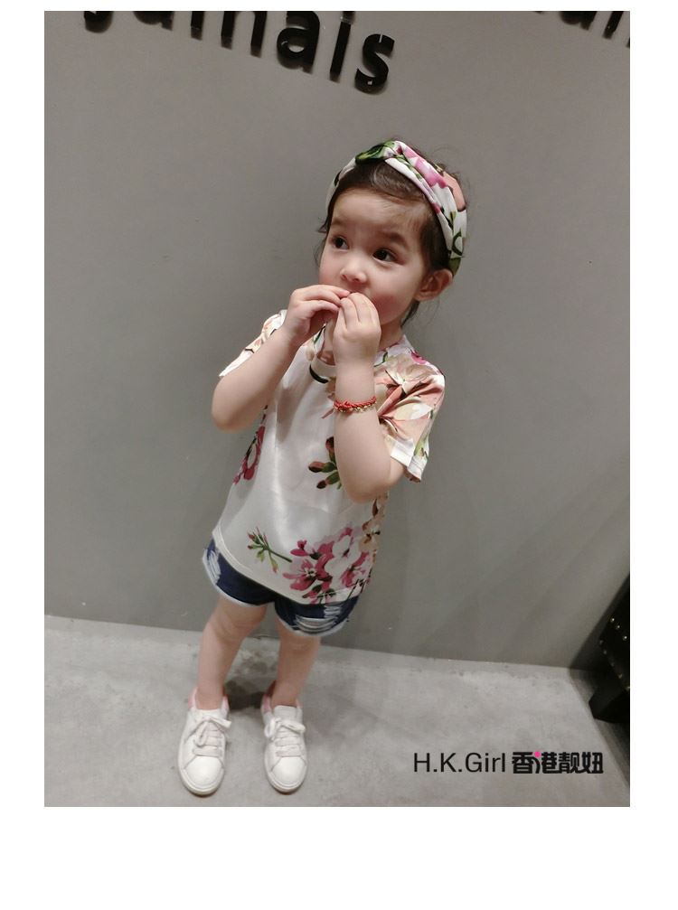 Áo phông 2018 cho bé gái sáng tạo in hình mùa hè cho bé sơ sinh ngắn tay thời trang hàng đầu áo thun trẻ em thái lan