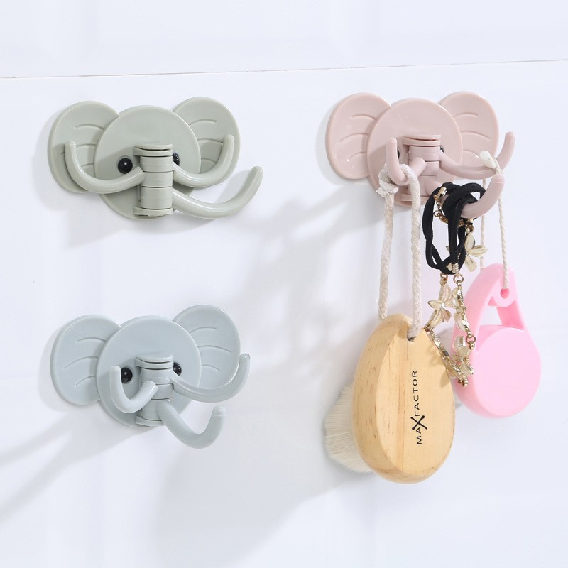 Powerful adhesive-linked kitchen wall-hanging free of nail door rear hangout hook Creative bathroom wall No-mark adhesive hook