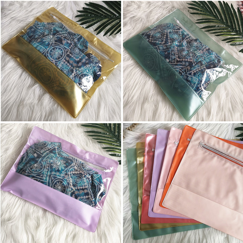 Swimsuit bag dry and wet separation swimming bag women's zipper swimsuit swimming trunks clothes clothing underwear plastic bag pvc
