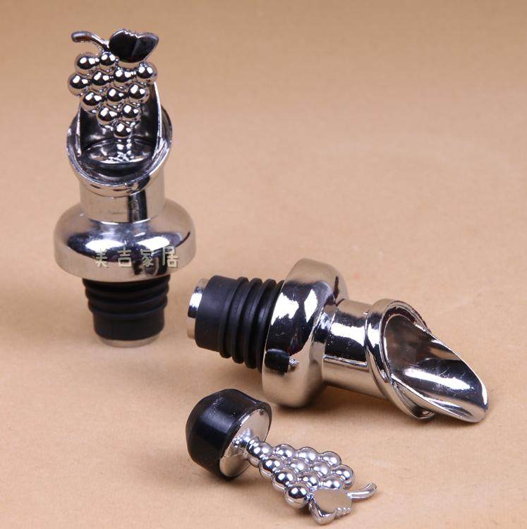 New Promotion Zinc Alloy Red Wine Pour Wine Decanter Guide Wine Oxidation Wine Mouth Wine Bottle Stopper Daily Wine Set