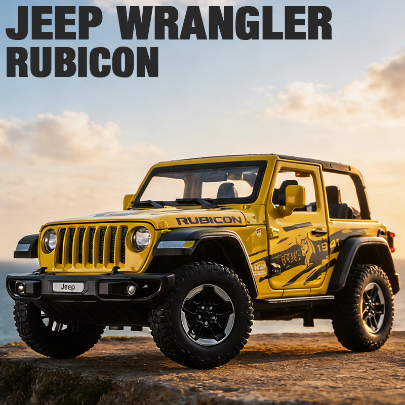 Jianyuan Jeep Wrangler Rubicon Alloy Car Model Ornament Large Children's Toy Car Simulation Car Model