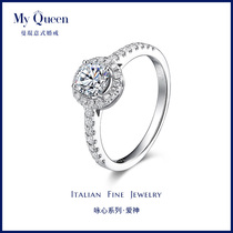 Man Kun diamond ring Women 1 karat loose gia custom diamond ring Platinum 50 qun xiang classic wedding ring