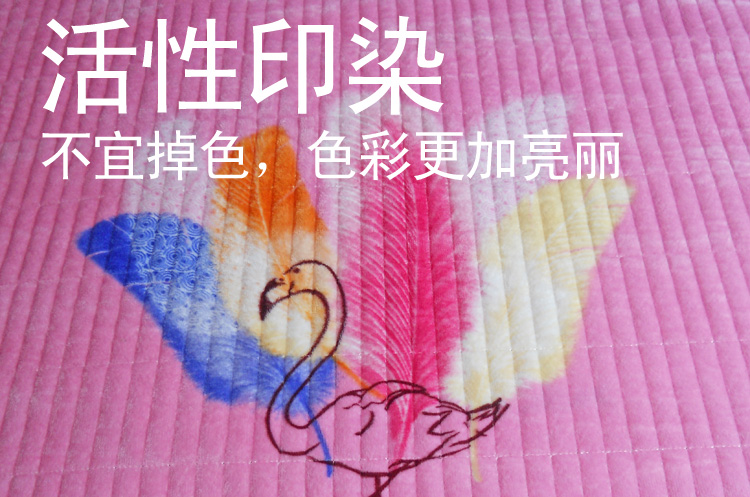 Khăn trải giường bằng pha lê nhung được bọc bằng một mảnh nhíp bông đơn mùa đôi chăn ngắn sang trọng chống trượt phiên bản AB ga giường thun lạnh