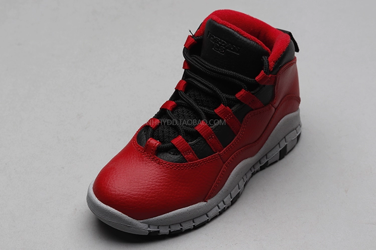 哄哄 Giày dép trẻ em Air Jordan 10 AJ10 giày trẻ em màu đỏ lớn 310807-310808-601 - Giày dép trẻ em / Giầy trẻ