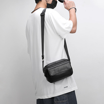 Korean style shoulder bag men's messenger bag leather backpack casual bag head layer cowhide tide boys cross bag