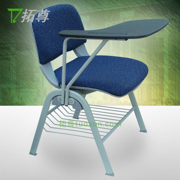 Outlet Thickening Training Chair With Writing Board Cloth Art Cushion Conference Chair Guests Chair Students' Integrated Desk And Chairs