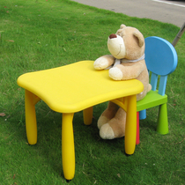 Double layer thick baby table and chair childrens table and chair childrens desk learning table kindergarten table and chair Plum Blossom table