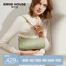 Imini bag 2020 new fashion niche designer shoulder crossbody fashion color oil wax cowhide pillow bag