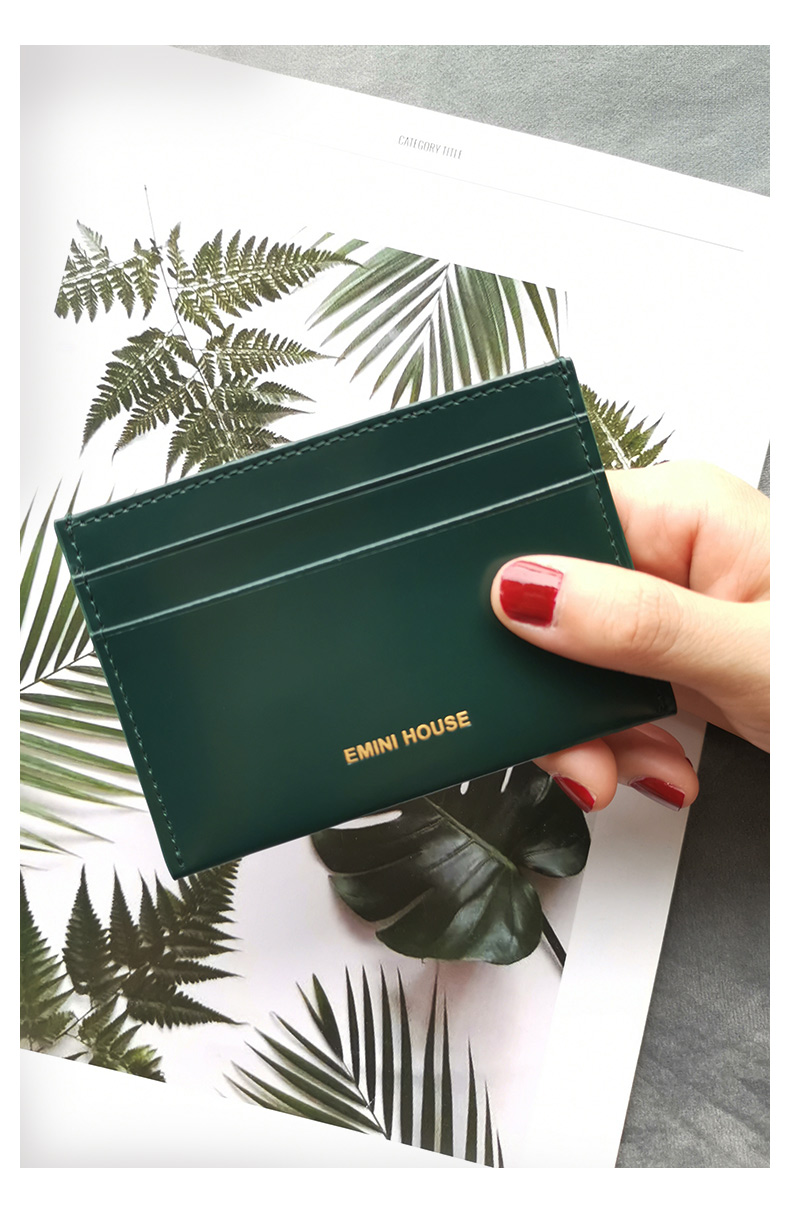 Emini 2019 mùa thu mới đơn giản bằng da hoang dã gói thẻ dung lượng lớn nhiều thẻ nữ ví nhỏ - Chủ thẻ ví đựng thẻ lv
