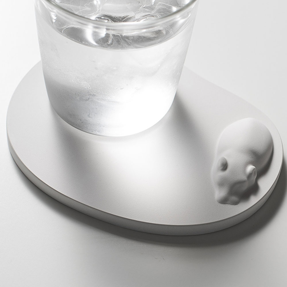 Water Absorption Silicon Algae Clay Cup Mat Cute Design River Horse Cup Cushion Tea Debater Moisture Protection Heat Insulation Creativity Customised Cup Mat