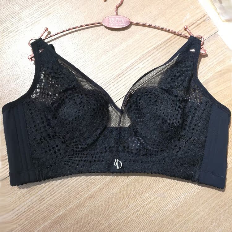 Kang Shumei bra không có vòng thép Thin B cup lưới thoáng khí pha lê gợi cảm áo ngực điều chỉnh đồ lót 8007 - Áo ngực không dây đồ lót phụ nữ