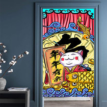 Chinese tide water wind half-door curtain 2021 new winter toilet for door defends door curtain hotel bedroom privacy