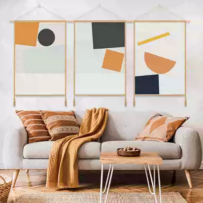 Homestay geometric art hanging painting fabric 2021 wall hanging cloth tapestry living room wall bedside background cloth wall cloth