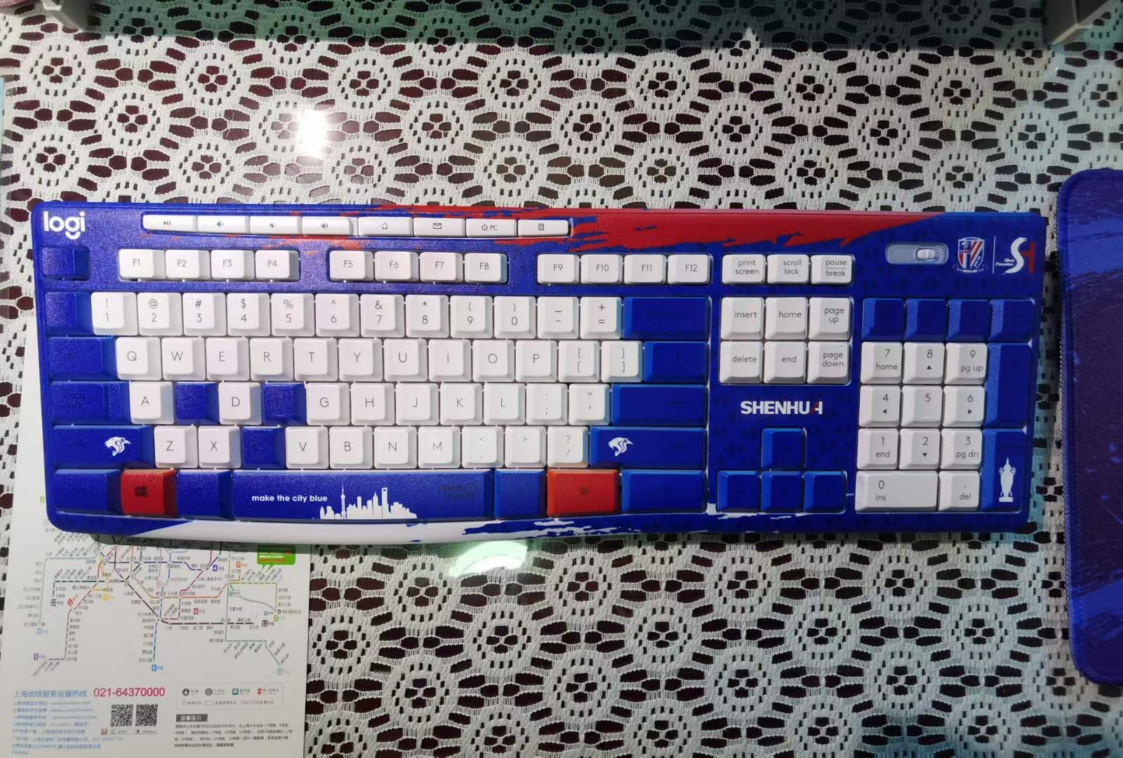 (Spot) Xiaoxia Handmade Blue Surge Rotech Joint Slimy Keyboard Shanghai Shenhua Fans