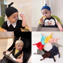 Spring-autumn single-layer ins wind baby pep cap cute knotted tail hat Newborn Ocean Korean version Baby hat