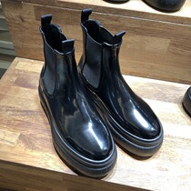 ANAN Dongdaemun Korean mens shoes Chelsea boots simple solid color casual thick bottom
