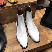 ANAN Dongdaemun Korean mens shoes Chelsea boots simple solid color casual pointed high top