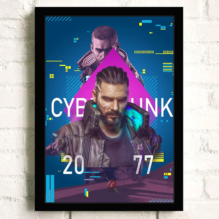 Постер киберпанк 2077 видеоигра Интернет-кафе периферия настенный стикер настенное украшение висячая картина настенная наклейка общежитие фоторамка