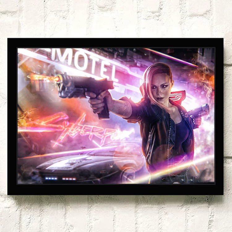 Постер киберпанк 2077 видеоигра Интернет-кафе периферия настенный стикер настенное украшение висячая картина настенная наклейка общежитие фоторамка