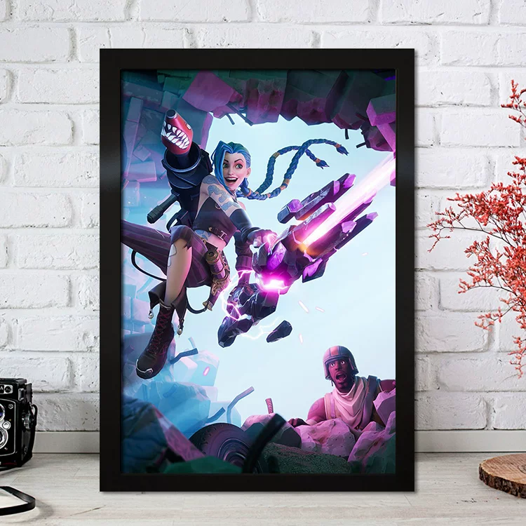 Двойной городской боевой постер League League of Legends LOL кадр для фото декоративный висячий раскрашенный фрески Tukinsus