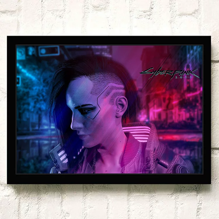 Постер киберпанк 2077 видеоигра Интернет-кафе периферия настенный стикер настенное украшение висячая картина настенная наклейка общежитие фоторамка