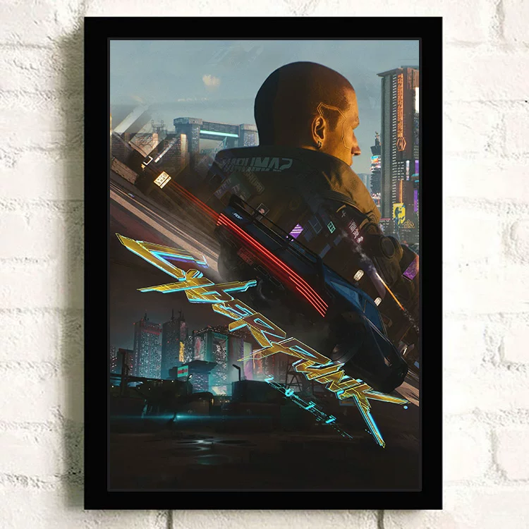 Постер киберпанк 2077 видеоигра Интернет-кафе периферия настенный стикер настенное украшение висячая картина настенная наклейка общежитие фоторамка