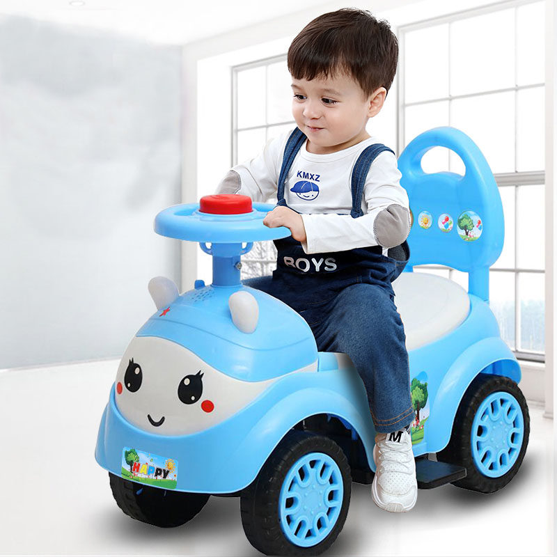 Twist-twist car Children's Fried Cart 1-3-year-old male and female baby baby hand-pushed four-wheel swing toy to be able to take a scooter