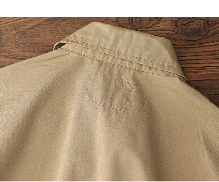 100% cotton vintage short zip-up lapel cotton cargo jacket jacket for men Spring and autumn