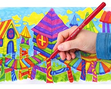 Фломастер / Акварель 德国staedtler施德楼325 24色|12色儿童绘画可水洗安全环保水彩笔