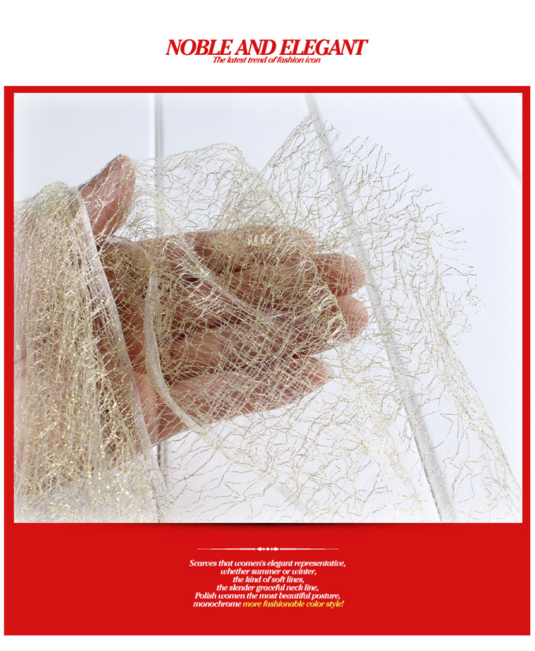 Vàng và bạc lụa lưới vải mạng nhện rỗng ren lộn xộn lưới rắn màu handmade / vàng dây lưới vải thô mộc