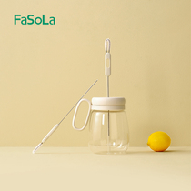 Japanese fasola straw brush baby bottle childrens water cup cleaning brush thin extended cup lid teapot gap brush artifact