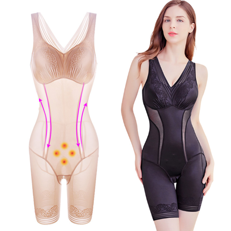 Beauty Yen-meter with chest cushion free from wearing bra even body shapewear and postpartum closets leg plastic body shaped body shaping open crotch