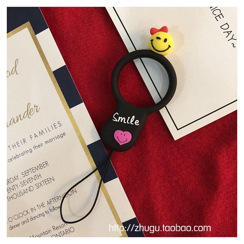 Lucky pig Apple X điện thoại di động dây buộc phổ biến dễ thương vòng hoạt hình khóa dây ngắn xs max cá tính ngón tay U đĩa dây - Nhẫn nhẫn phong thủy nam