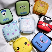 Nhỏ da hạt vuông nhỏ tai nghe nhà ở phim hoạt hình dễ thương dữ liệu gói kỹ thuật số cáp hộp sạc hoàn thiện - Lưu trữ cho sản phẩm kỹ thuật số