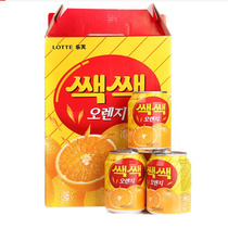 South Korea imported Lotte Orange Juice Beverage Pulp 238mlX12 Crate