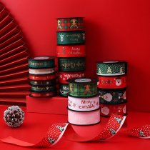 Decorative packaging tape Christmas silk with gift color with butterfly knot cake to bag with bronzed satin with silk bandwidth
