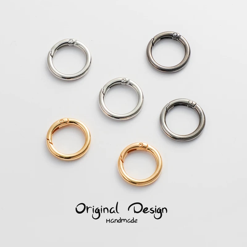 Metal Zinc Alloy Spring Ring Buckle Open Ring Round Ring Buckle Keychain Small Ring Accessory Hook Buckle Connecting Ring