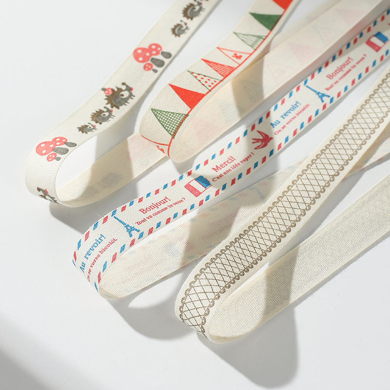 Pure cotton printed coloured strips with canvas belt Gift Wrapping Webbing Webbing Accessories Cotton Decorated Trademark Pants Side