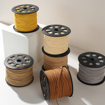 Ornament Material Square Leather Rope Handmade Accessories Rope Color 3mm suede Deer Leather Rope Bracelet Necklace Rope Suede Rope DIY