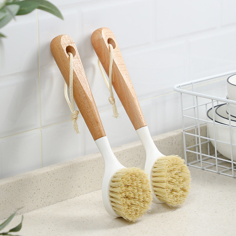 No STICK TO PAN SPECIAL SISAL WASH PAN BRUSH BOWLS IRON PAN BRUSH WITHOUT INJURY PAN COMMERCIAL HOME KITCHEN CLEANING TOOL LONG HANDLE
