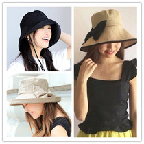 Spot Japanese local tide brand 14 straw hat womens summer classic sun hat sunscreen bow empty top hat