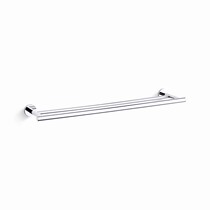 Kohler K-14391T-CP SN BN PGD RGD Stini 24 inch double towel bar towel rack
