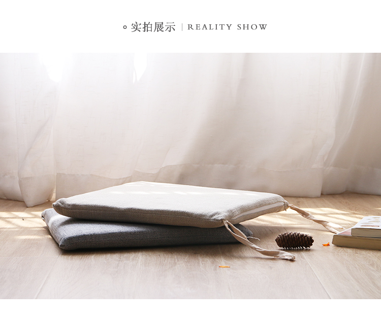 Nghệ thuật của Nhật Bản đầu tiên đệm văn phòng đệm sofa đệm đệm vuông ghế đệm có thể tháo rời và có thể giặt đệm ghế sofa gỗ