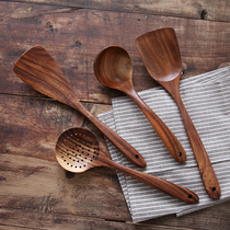  At the beginning of the art Thai Teak spatula non-stick pan special cooking spatula set Japanese frying spatula soup spoon colander