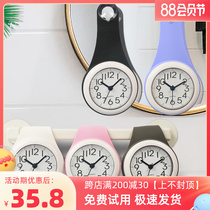 Nordic mini-fashion clock kitchen Waterproof silent sucker watch hanging wall creative modern mini-fashion wall clock