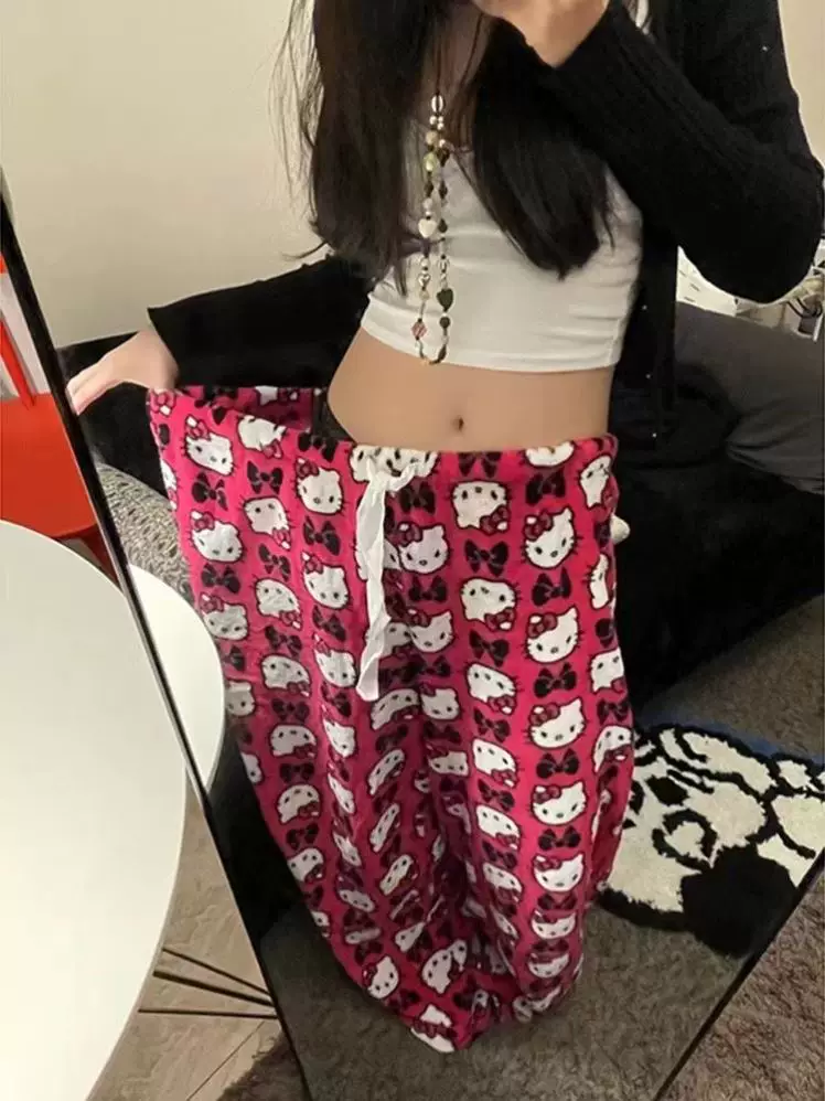 Hello Kitty, летние милые брюки для студентов
