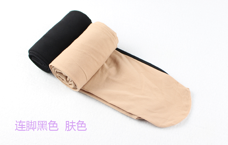 Quần lửng mùa xuân và mùa thu dày 裆 nhung đen tông màu chân vớ chống móc lụa đáy vớ 80D tất dài cho bé gái