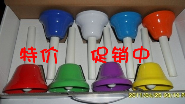 Touch bell percussion instrument Orff Early teaching instrument 8-tone touch bell 8 sound class bell touch bell